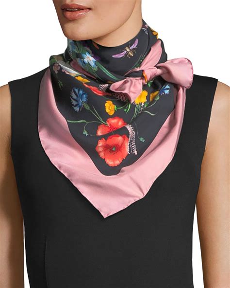 gucci scarf small|GUCCI Floral.